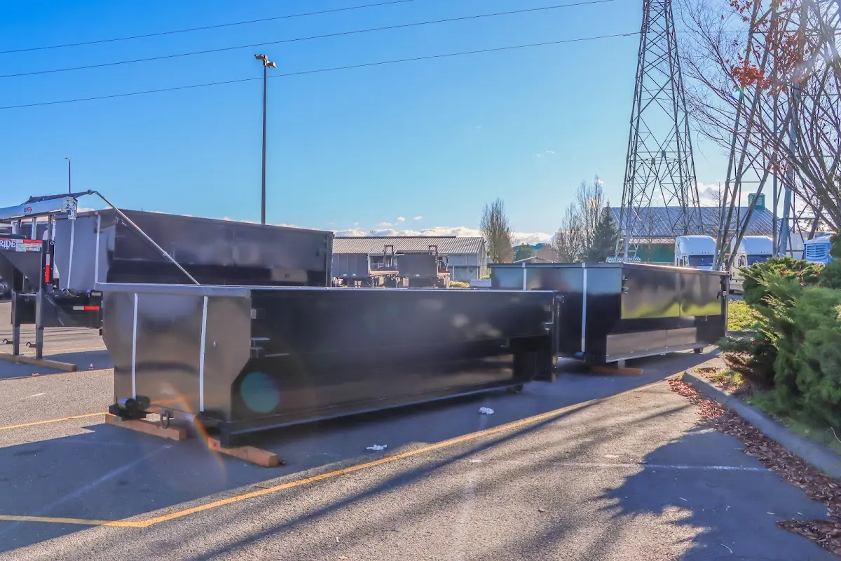 Roll-off dumpster ready for waste disposal at job site for Residential Dumpster Rental in Cerritos